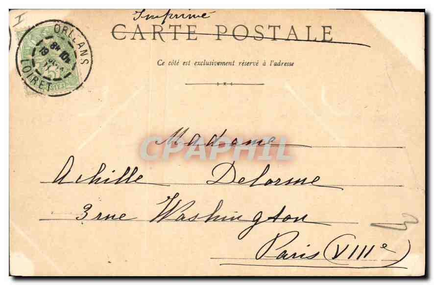 CPA Orleans le Pont d'Olivet  — Back