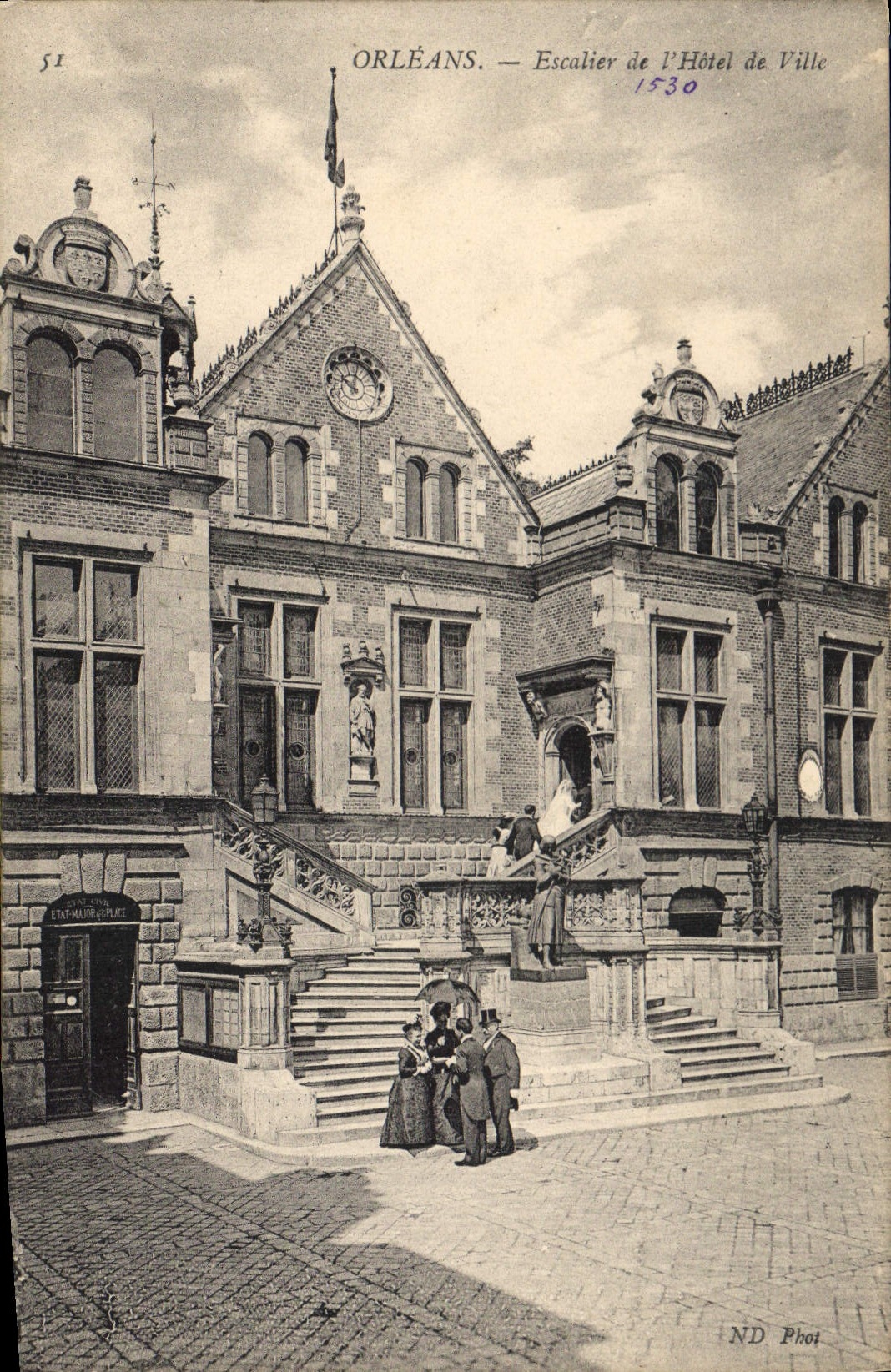 CPA Orleans Escalier de l'Hotel de Ville 