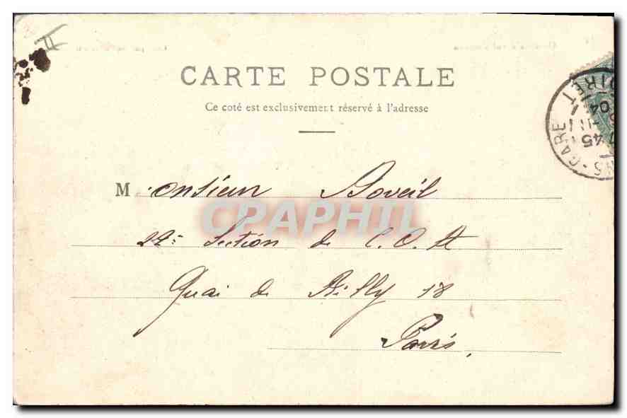 CPA Orleans a vol d'oiseau  — Verso