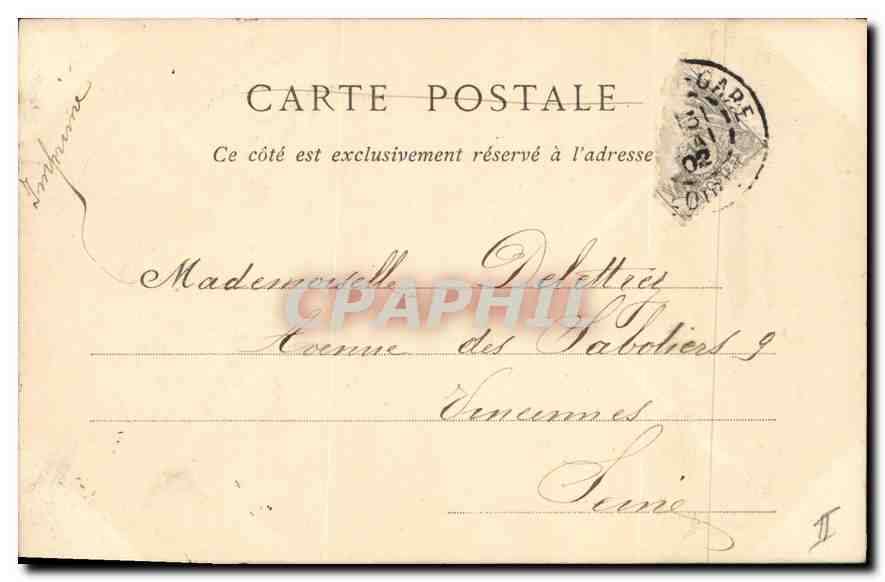 CPA Orleans La Place Gambetta  — Verso