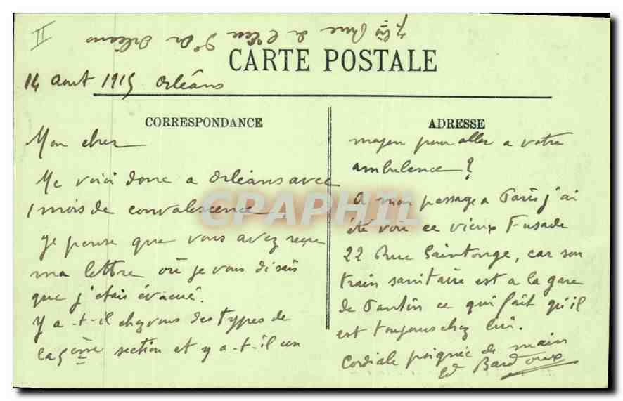 CPA Orleans Vue sur la Loire  — Back