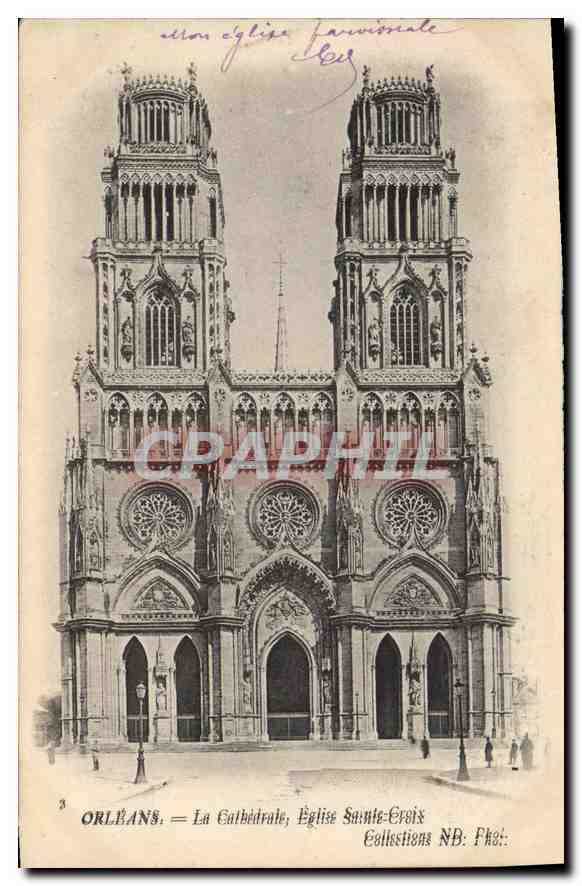 CPA Orleans La Cathedrale Eglise Ste Croix 