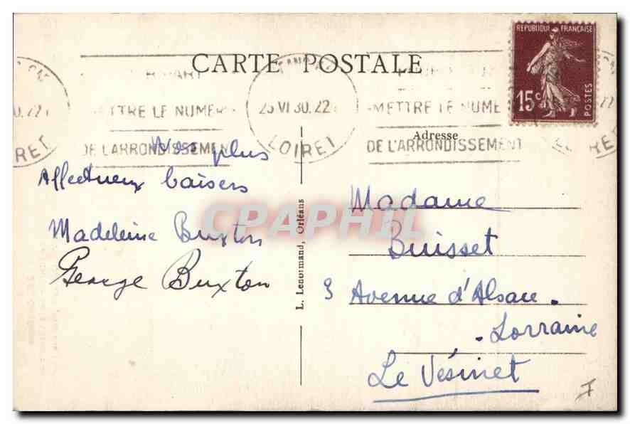CPA Orleans Le Clocher de la Cathedrale et Vue generale prise des Tours  — Verso