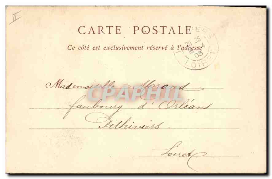 CPA Orleans Salle des Seances du Conseil Municipal  — Verso