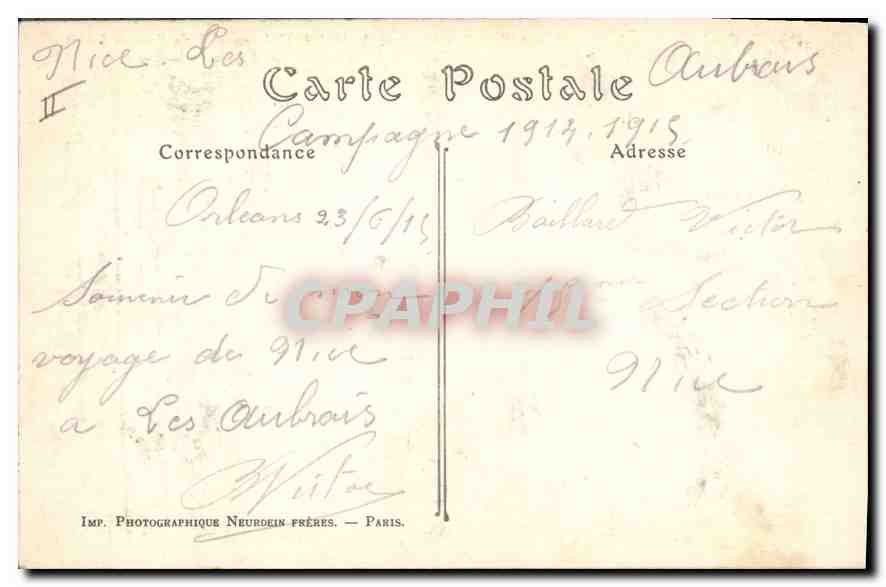 CPA Orleans Vue generale et le Pont George V  — Verso