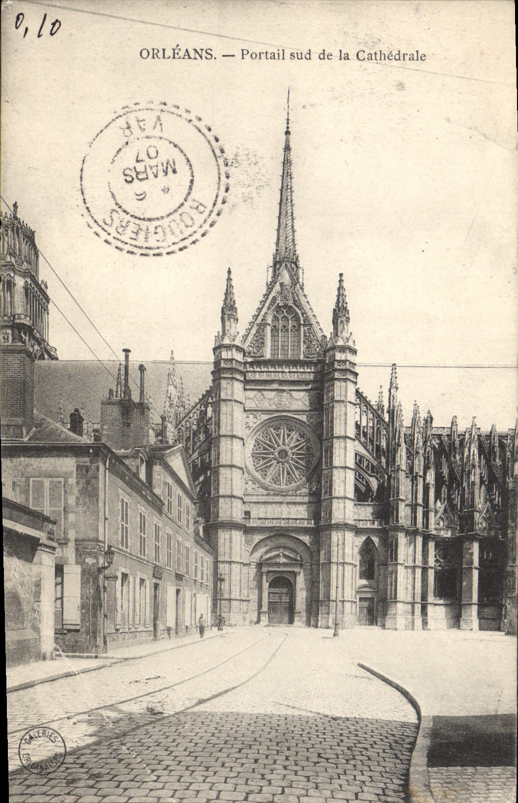 CPA Orleans Portail sud de la Cathedrale 