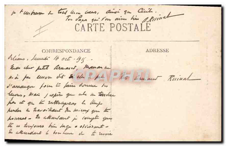 CPA Orleans Abside de la Cathedrale  — Verso