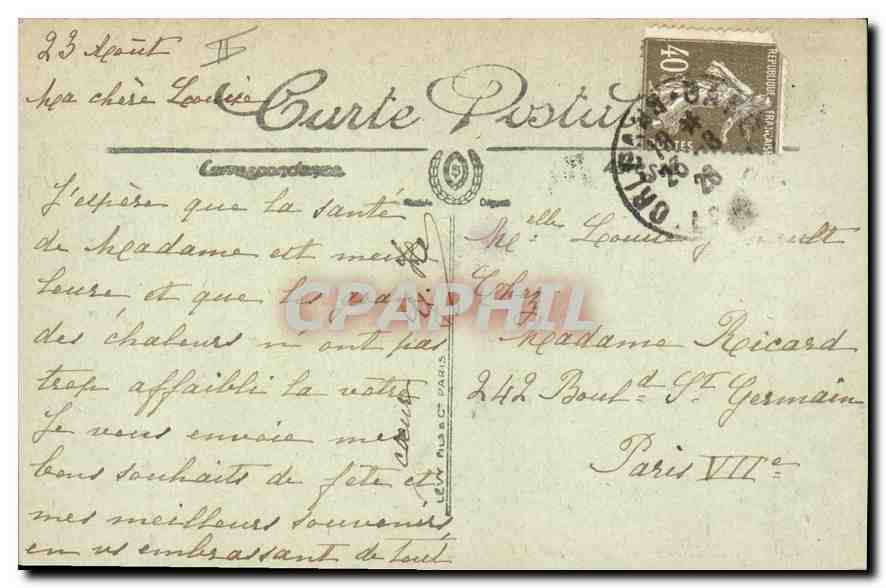 CPA Orleans Vue generale et le Pont Georges V  — Verso