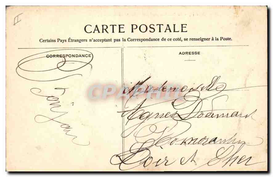 CPA Orleans La Rue Jeanne d'Arc La Cathedrale Le Lycee  — Verso