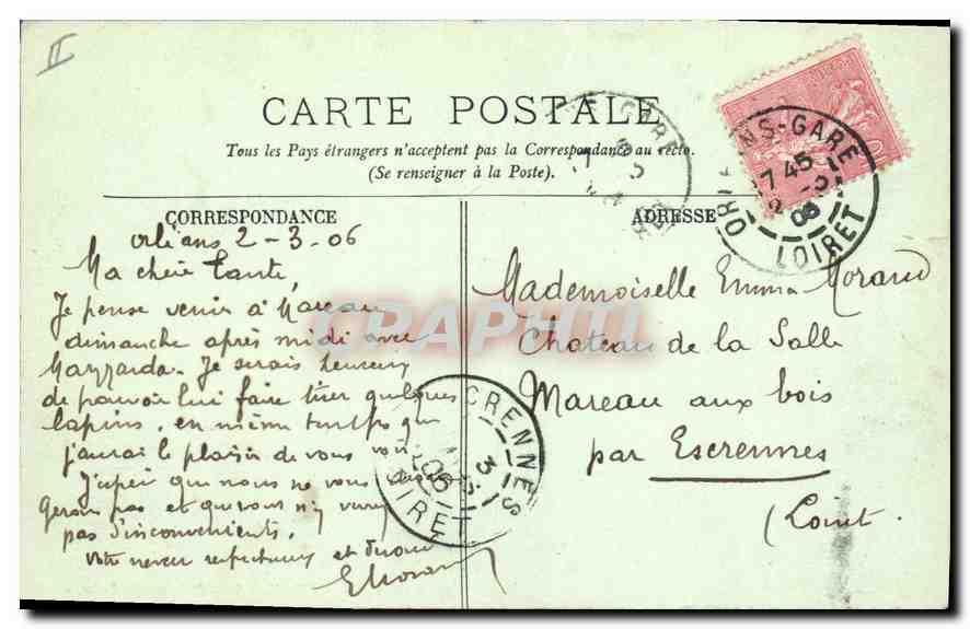 CPA Orleans Pont sur la Loire  — Rückseite