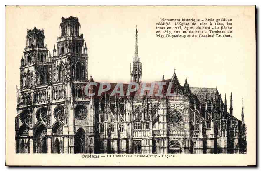CPA Orleans La Cathedrale Ste Croix Facade 
