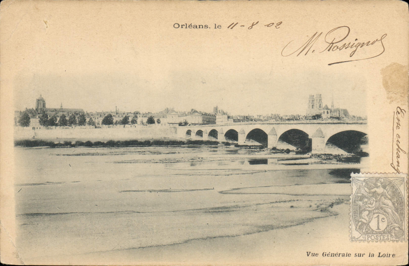 CPA Orleans Vue generale sur la Loire
