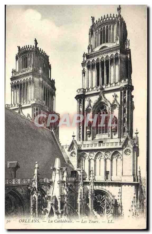 CPA Orleans La Cathedrale Les Tours 
