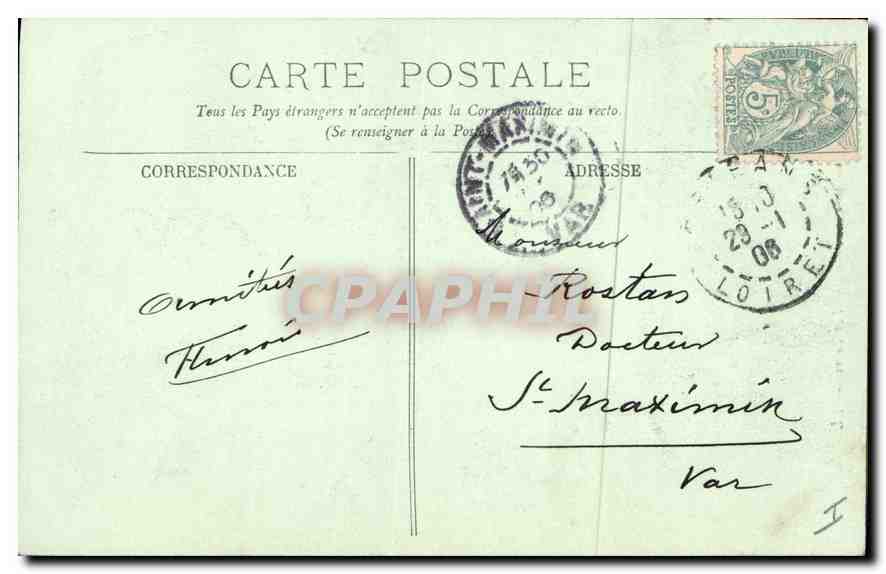 CPA Orleans La Cathedrale Les Tours  — Verso