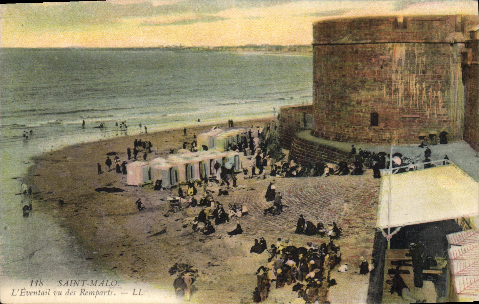CPA Saint Malo L'Eventail vu des Remparts 