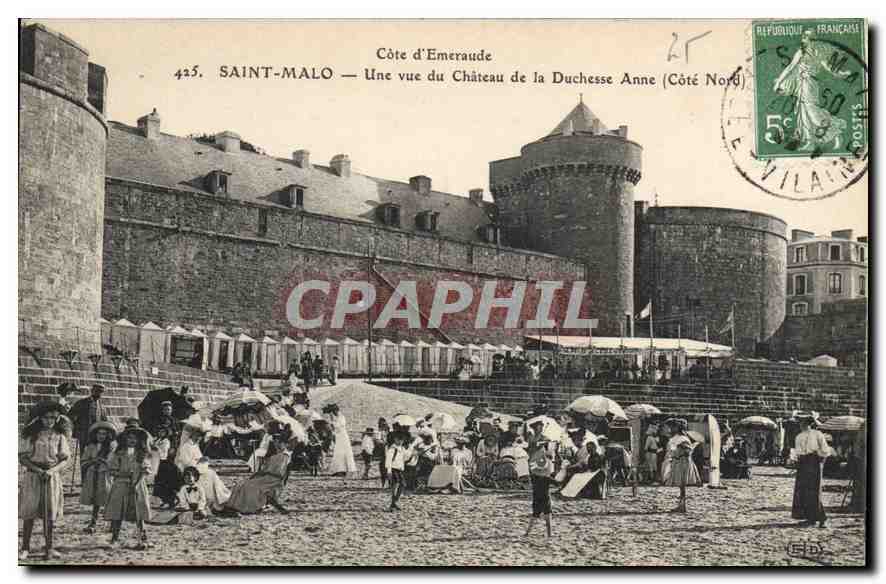 Saint-Malo — Vue du Château de la Duchesse Anne (Côté Nord) — Éditeur E.D. n°425
