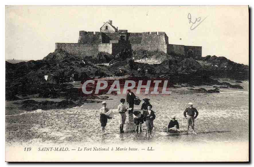 SAINT-MALO — Le Fort National à Marée basse — LL. — n° 119