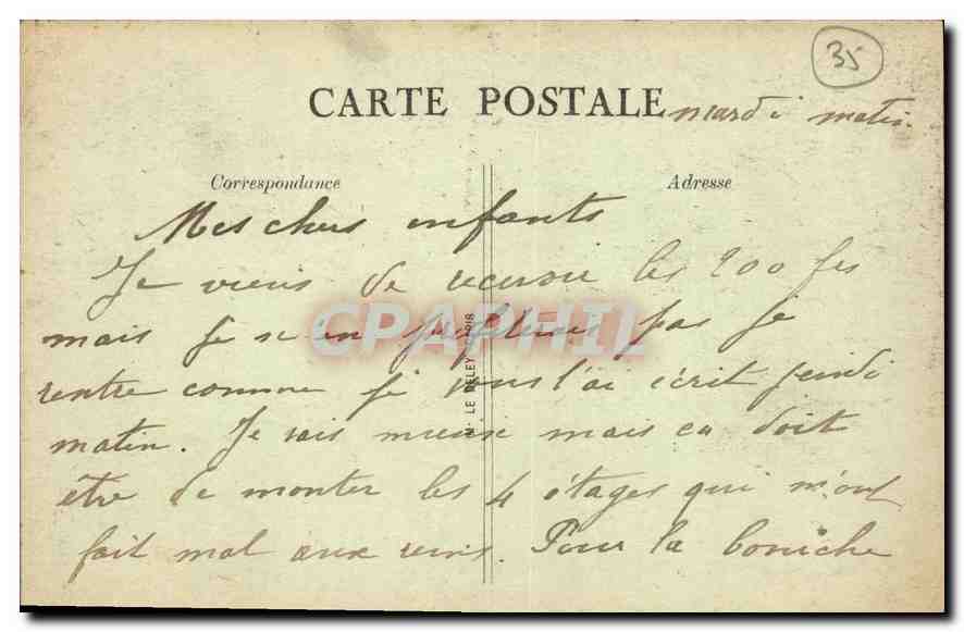 Saint-Malo — El Casino en la esquina del Bassin — Editor B.D. n°43 — Reverso