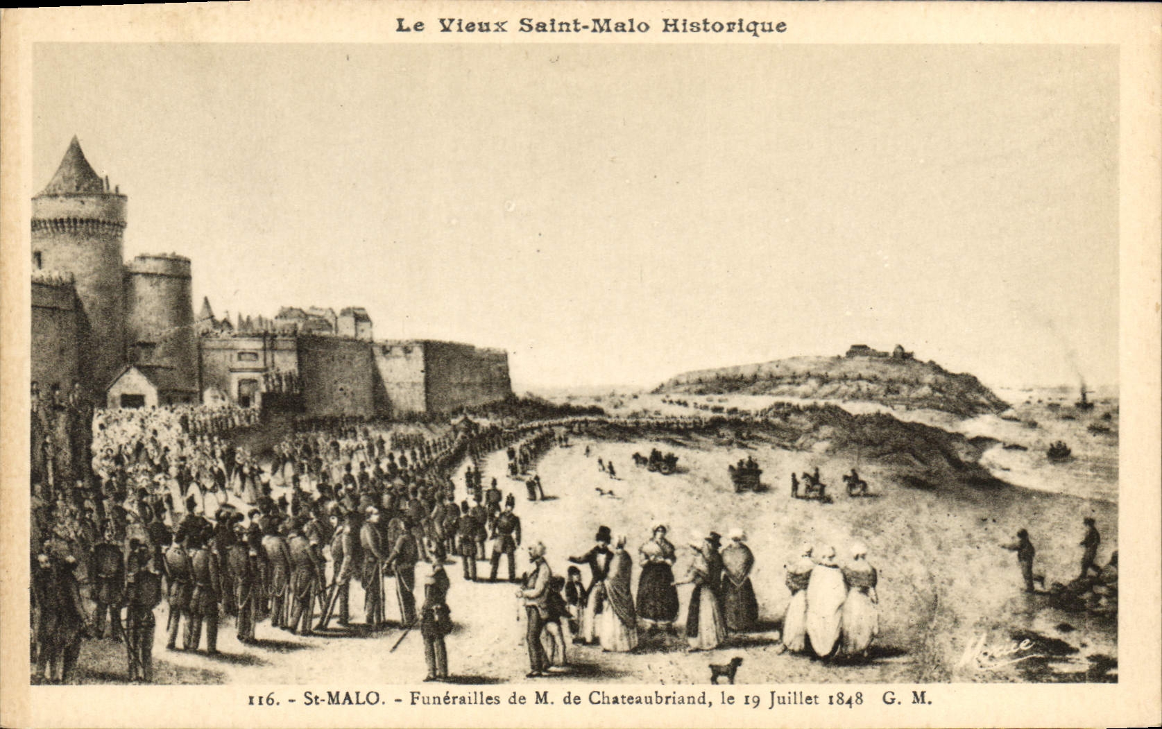 Funérailles de M. de Chateaubriand à Saint-Malo — Le Vieux Saint-Malo Historique — G. M. — n° 116