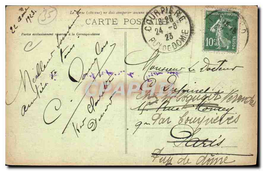 CPA Cote d'Emeraude Emerald Coast Saint Malo Vue generale Botrel — Verso