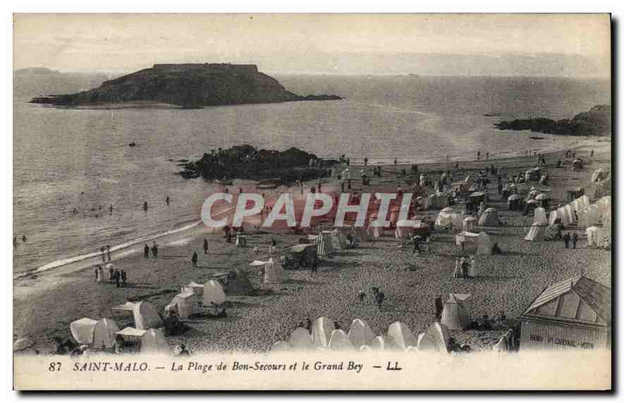 Saint-Malo — La Plage de Bon-Secours et le Grand Bey — LL