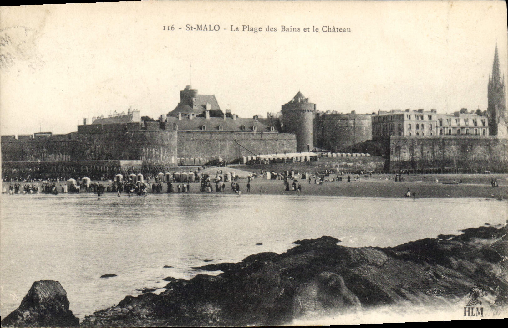 St-Malo - La Plage des Bains e il Castello — H. Lammillot, n°116
