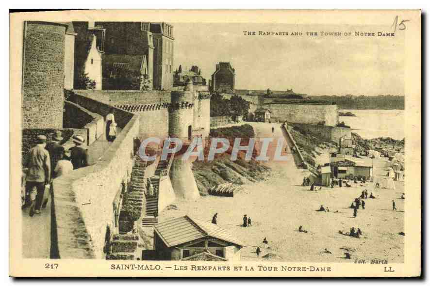 Saint-Malo — Les Remparts et la Tour Notre-Dame — Edit. Barth n°217