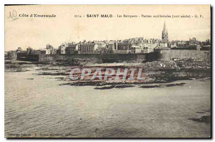 CPA Cote d'Emeraude Saint Malo Les Remparts 