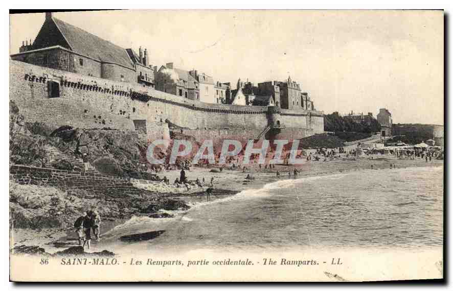 Saint-Malo - Les Remparts, partie occidentale — éditeur L.L. n°86