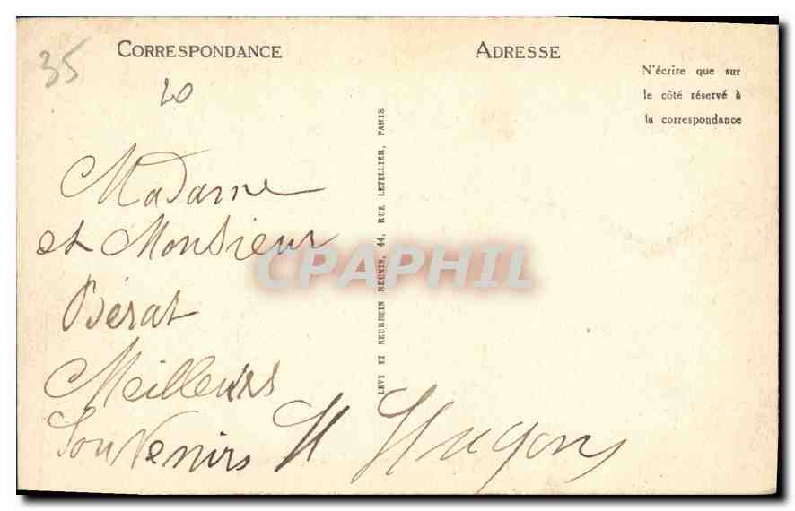 Saint-Malo - Les Remparts, partie occidentale — éditeur L.L. n°86 — Verso