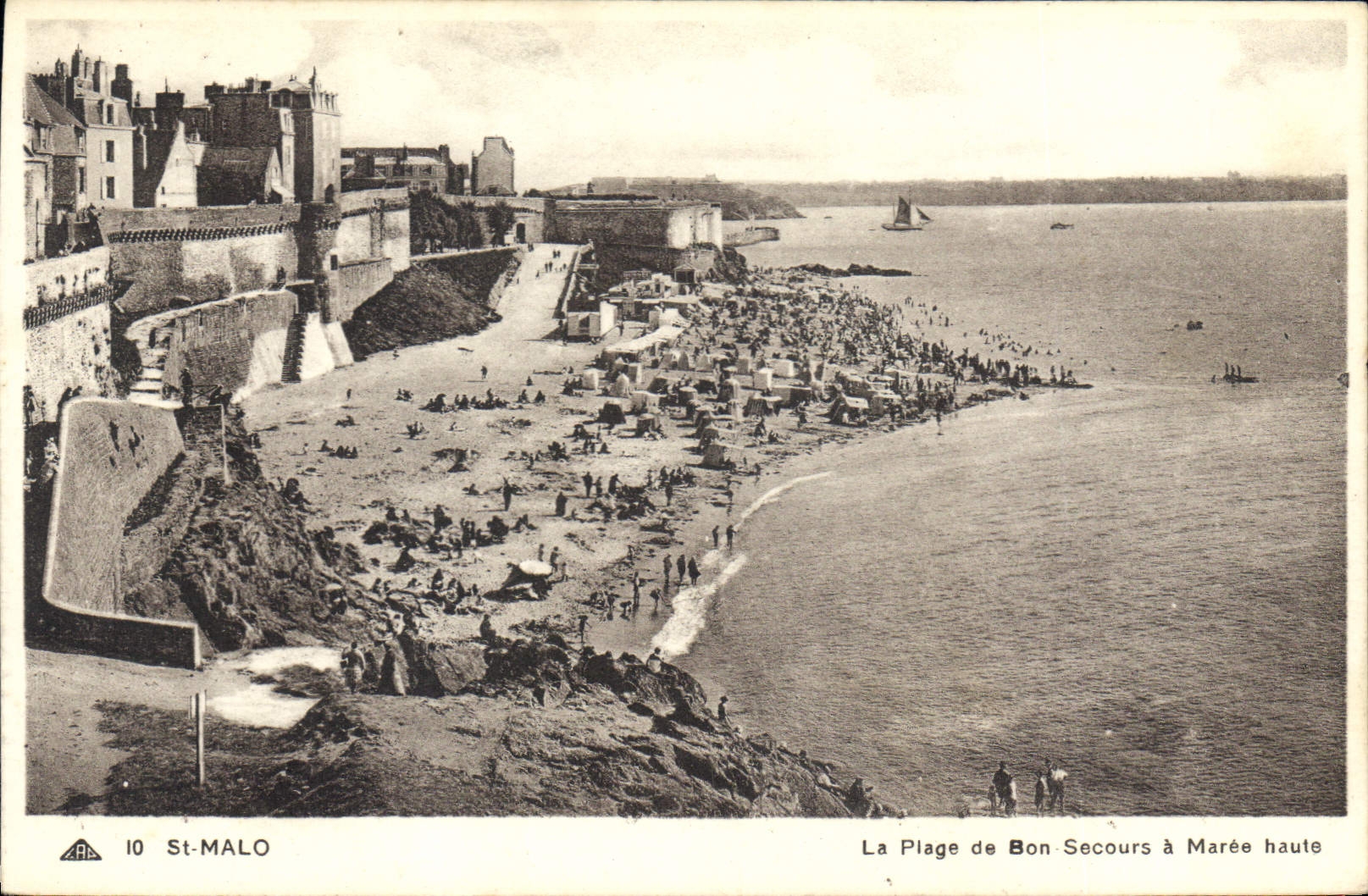 San Malo — La Playa de Bon Secours a Marea Alta — A.R.A. n°10