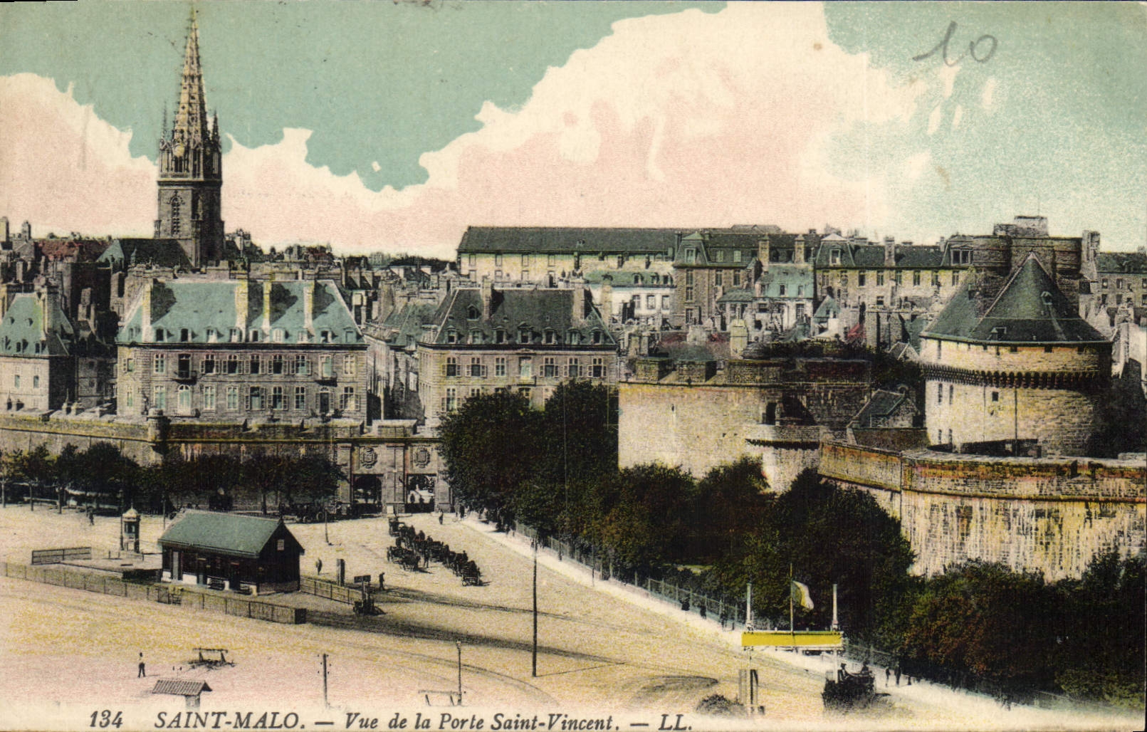 Saint-Malo — Vue de la Porte Saint-Vincent — LL. — N° 134