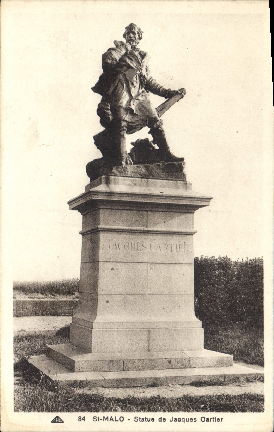 St-Malo - Statue de Jacques Cartier — éditeur C. des Arts, Strasbourg, n° 84
