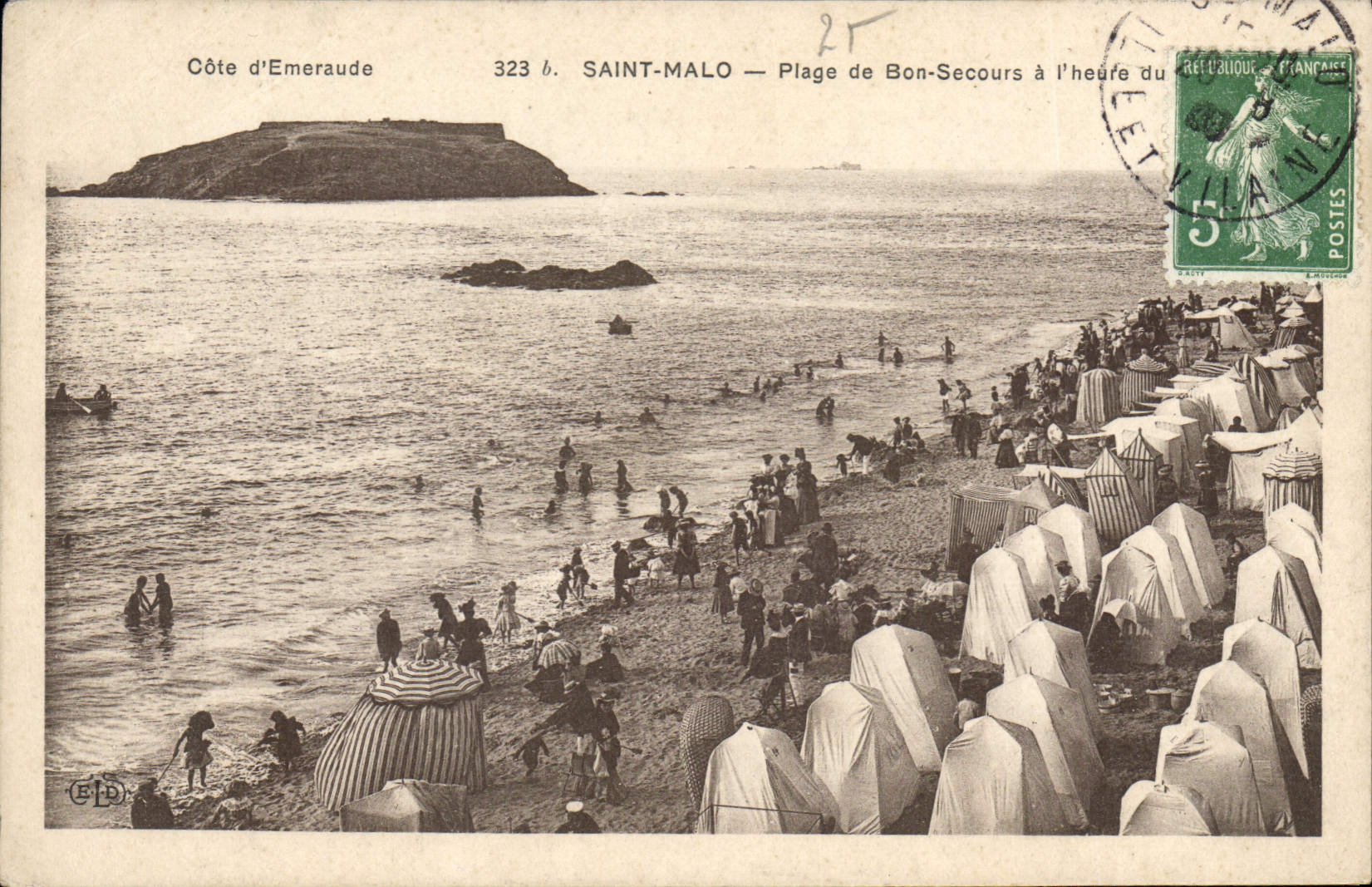 Saint-Malo — Plage de Bon-Secours à l'heure du