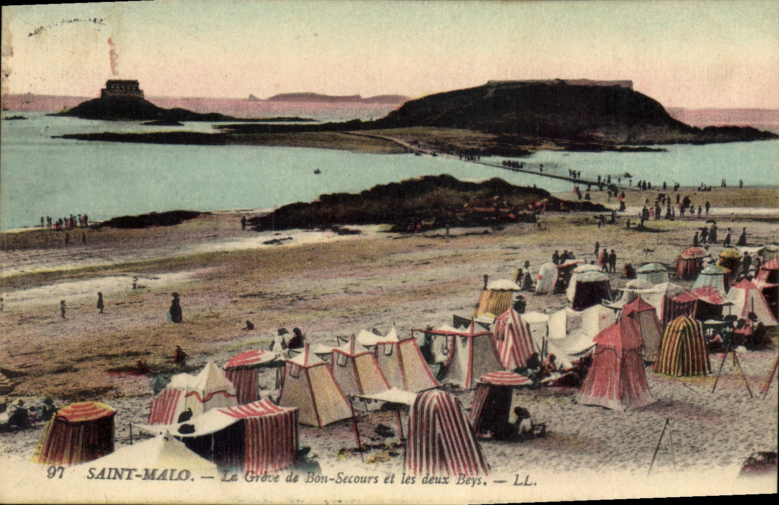 Saint-Malo — La Grève de Bon-Secours et les deux Beys — LL.