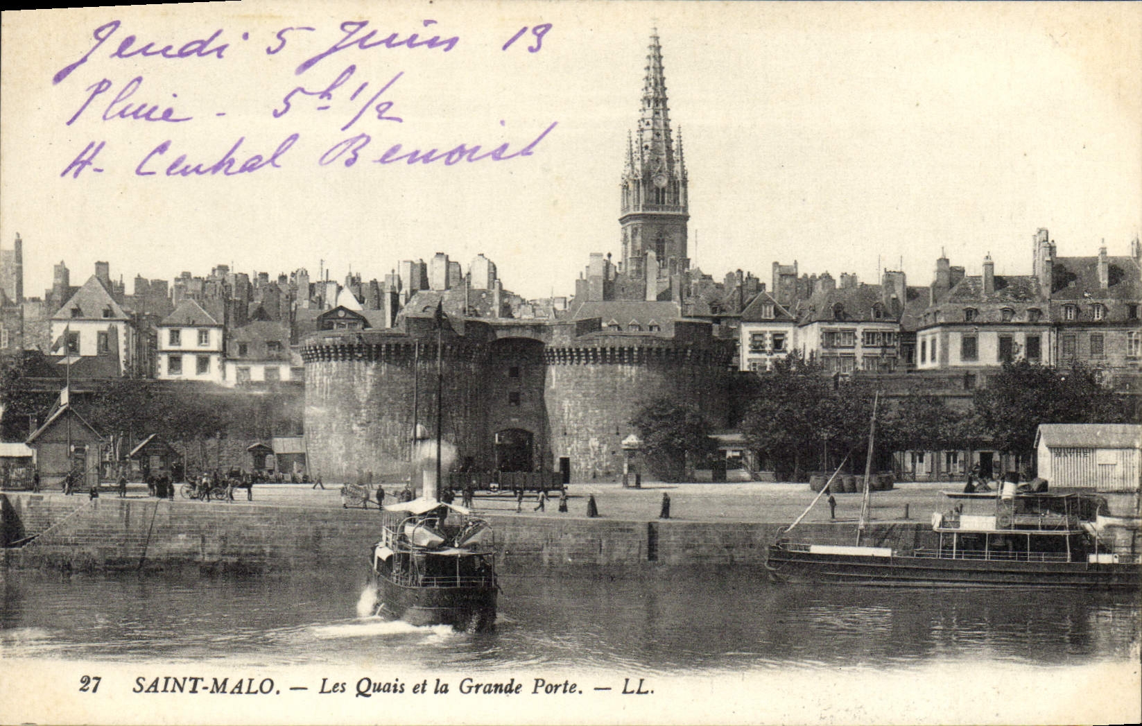Saint-Malo — Les Quais et la Grande Porte — LL. n°27