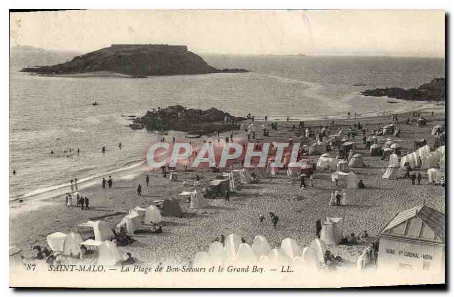 Saint-Malo — La Plage de Bon-Secours et le Grand Bey — LL.