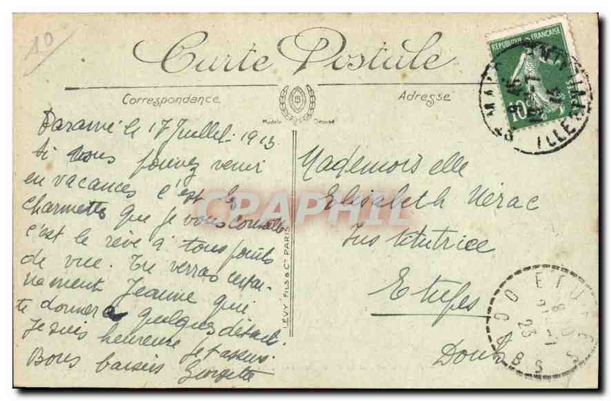 CPA Saint Malo La Chateau et la Place Saint Vincent  — Verso
