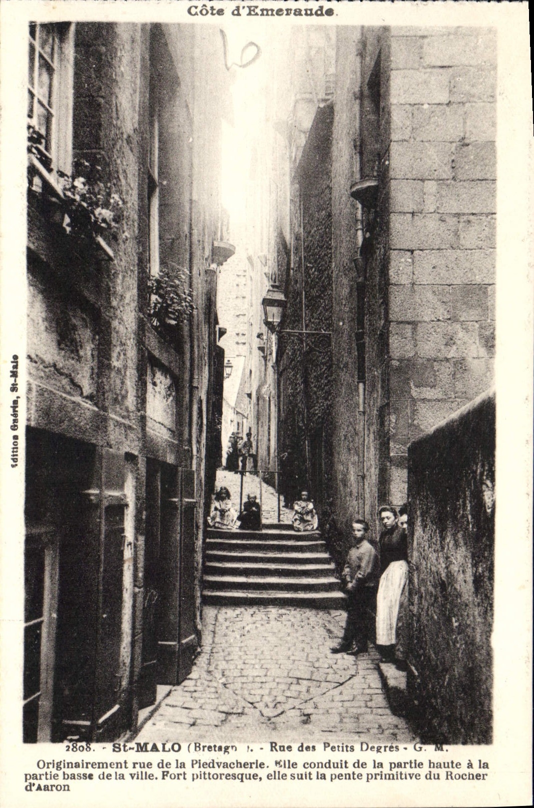 St-Malo - Côte d'Emeraude - Rue des Petits Degrés - Édition Gauria, St-Malo