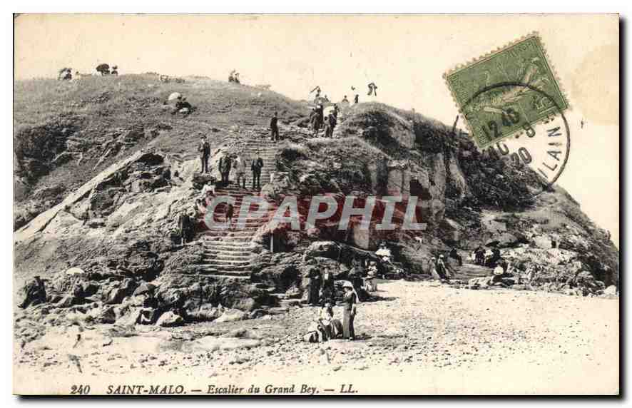 CPA Saint Malo Escaliet du Grand Bey 