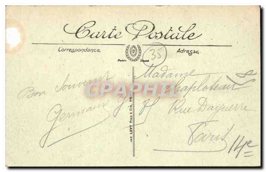 CPA Saint Malo Escaliet du Grand Bey  — Verso