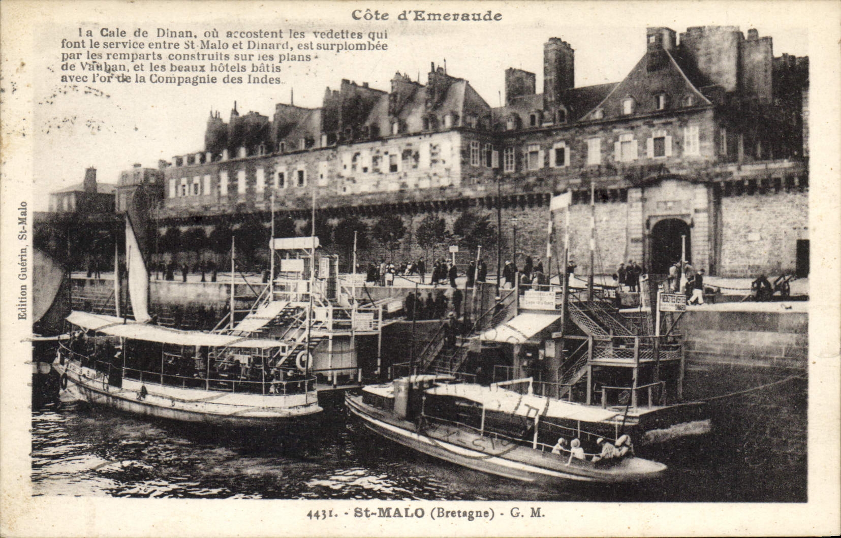 Côte d'Émeraude — St-Malo (Bretagne) — Édition Guérin, n° 4431