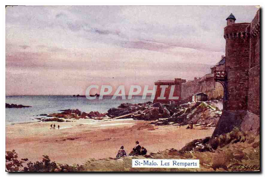 St-Malo. Die Mauern — Ansicht der See und Festungen — Verlag L. & M. (Rückseite)