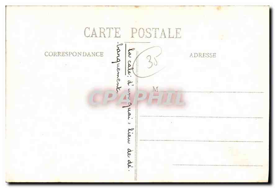 CPA Cote d'Emeraude Saint Malo La Cale de Dinan Les Vedettes  — Verso
