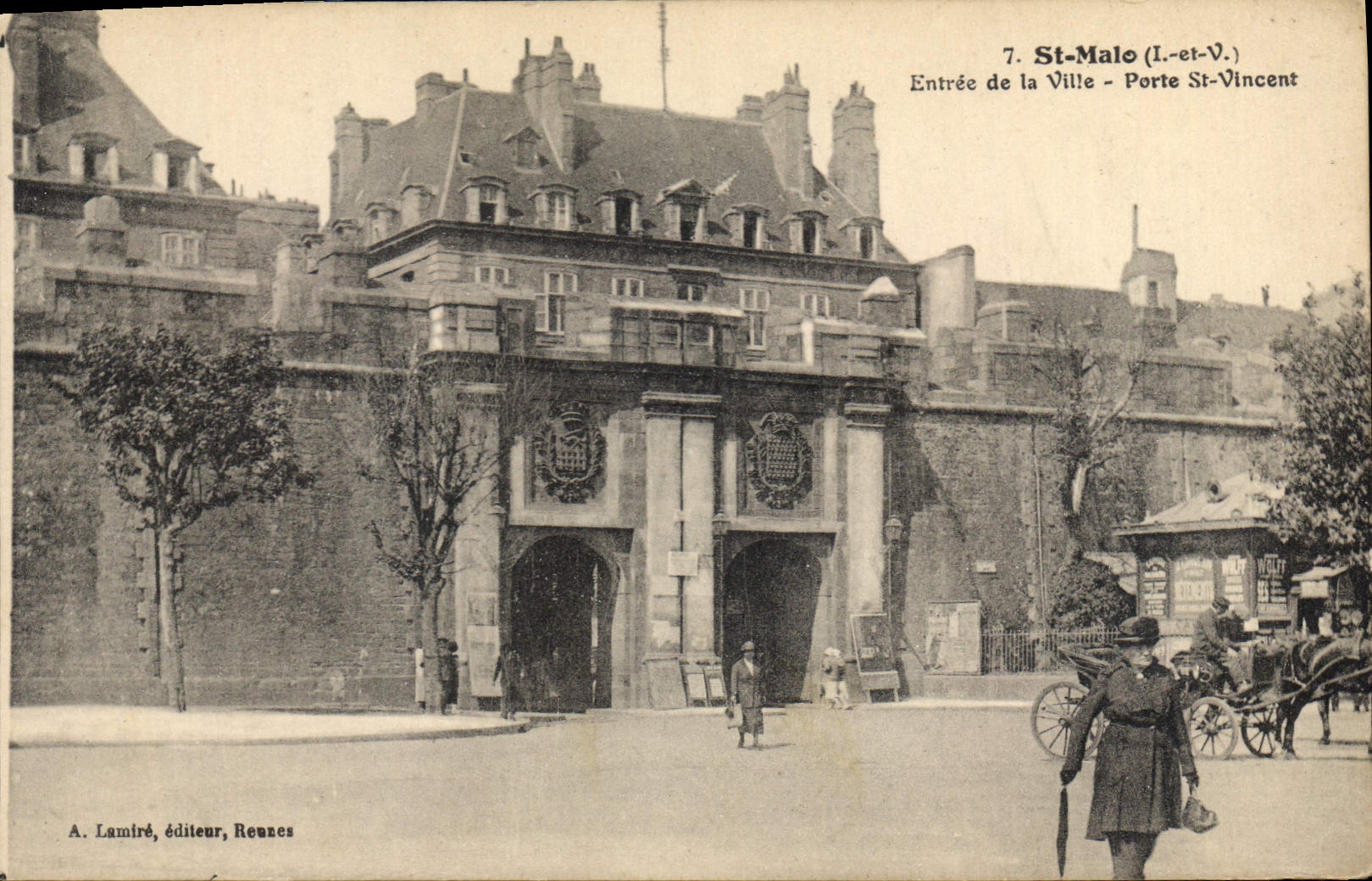 St-Malo (Il-et-V.) — Entrée de la Ville - Porte St-Vincent — A. Lamiré, éditeur, Rennes