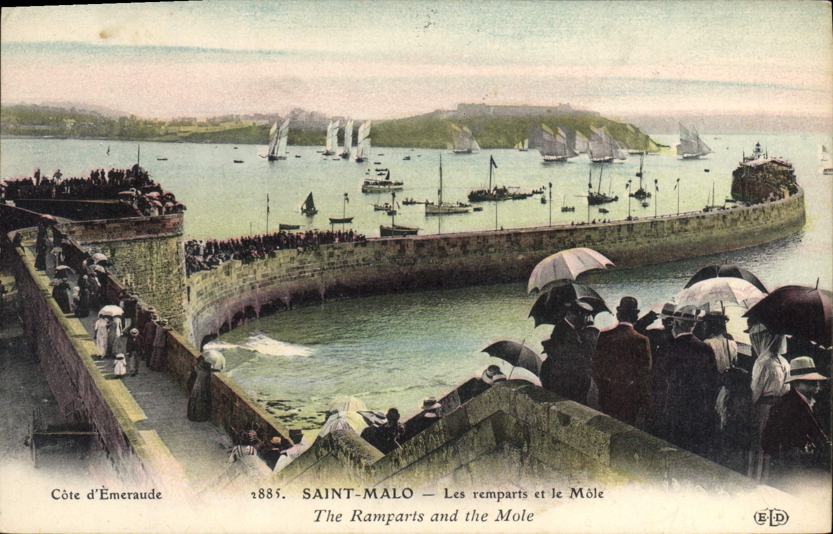 Saint-Malo — Les remparts et le Môle — ELD, n° 2885