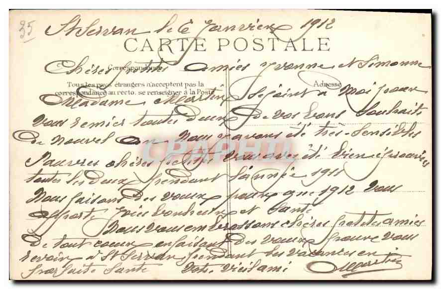 Saint-Malo — Les remparts et le Môle — ELD, n° 2885 — Verso