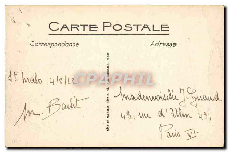 CPA Saint Malo vue generale  — Verso