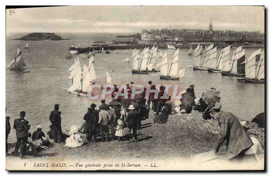 Saint-Malo — Vue générale prise de St-Servan — LL.