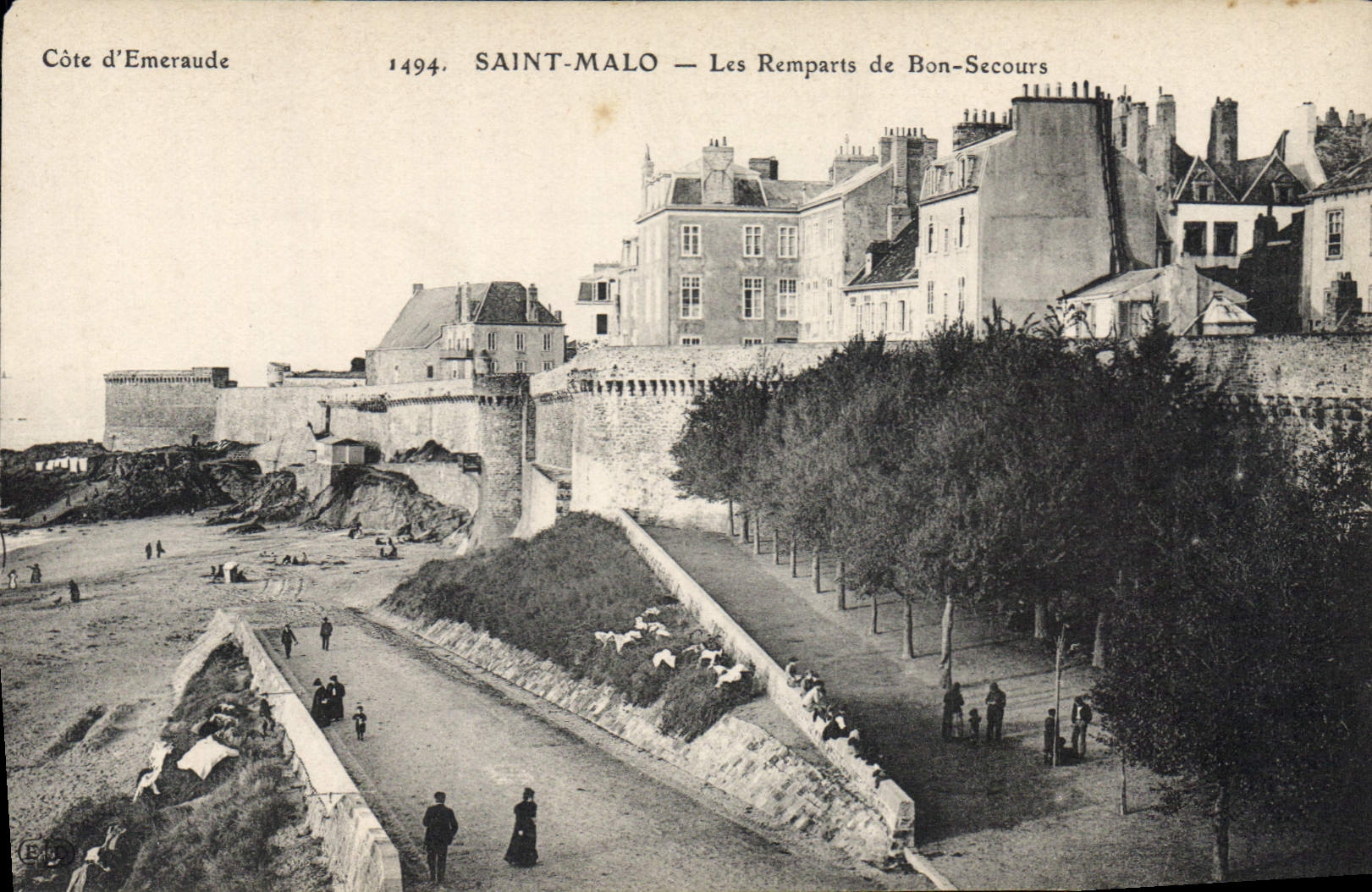 Saint-Malo — Les Remparts de Bon-Secours — Côte d’Emeraude, n°1494